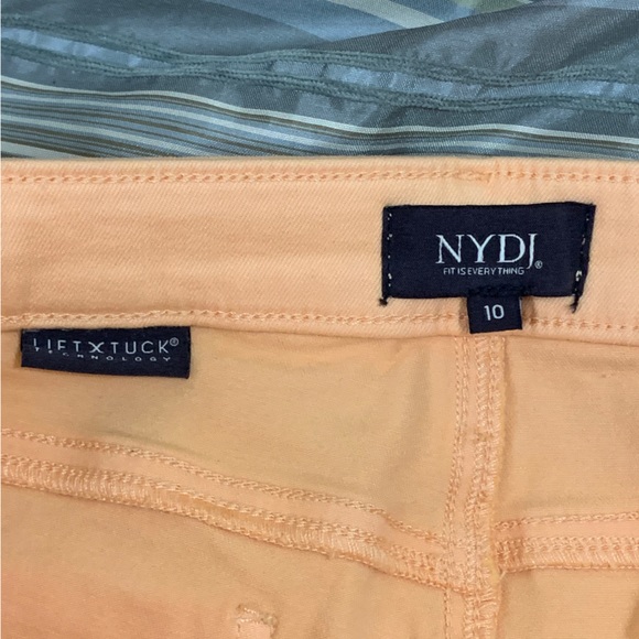 NYDJ Wide Leg Pedal Pusher Crop Jeans Leon Melon - Picture 3 of 6